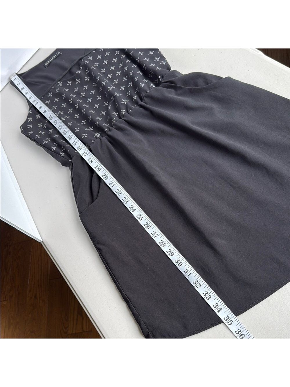 Cokluch Black and White Midi Summer Dress with Pockets - Picture 13 of 15